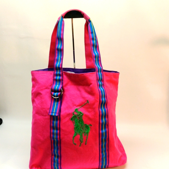 Polo Ralph Lauren large Tote Hot Pink - Picture 2 of 8